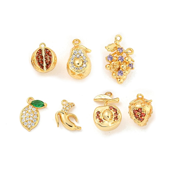 Латунные микро проложить кубического циркония подвески, реальный 18 k позолоченный