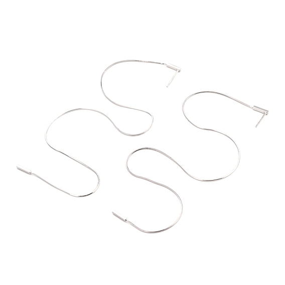 925 Sterling Silver Long Chain Dangle Stud Earrings, Drop Threader Long Earrings for Women