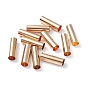 Brass Tube Beads, 25x8mm, Hole: 7.5mm