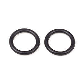 Synthetic Rubber Linking Rings, Donut Spacer Beads, Fit European Clip Stopper Beads