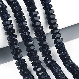 Синтетические голдстоуновские бисер пряди, граненые, шестиугольник