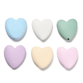 Деревянные бусины, красочные сердца