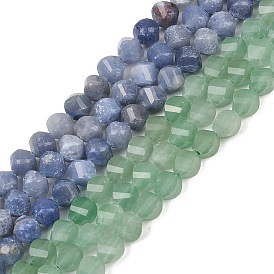 Естественно авантюрин бисер пряди, граненые, твист