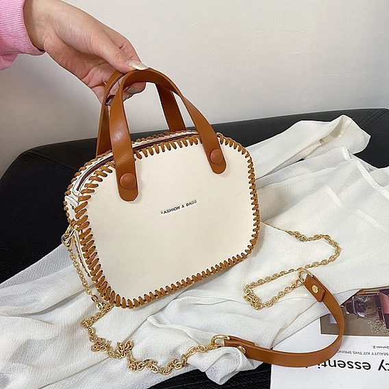 DIY Imitation Leather Crossbody Lady Bag Making Kits, Handmade Crochet Shoulder Bags Sets for Beginners