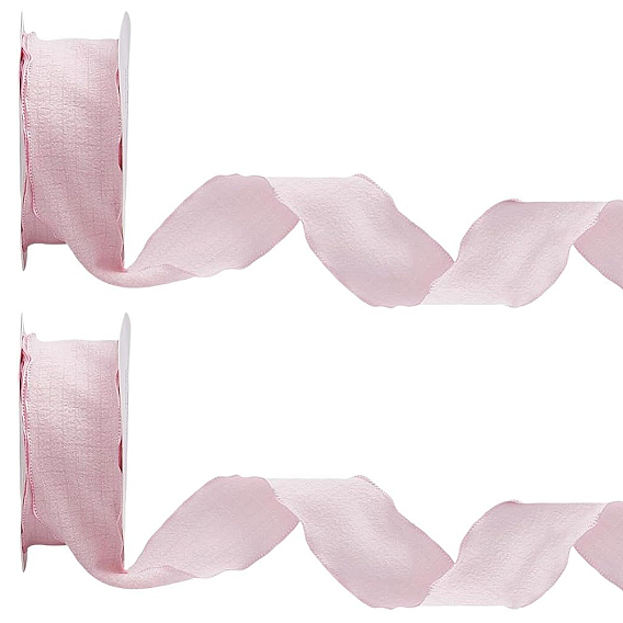 2 Rouleaux de ruban à volants en polyester pour la couture et la décoration