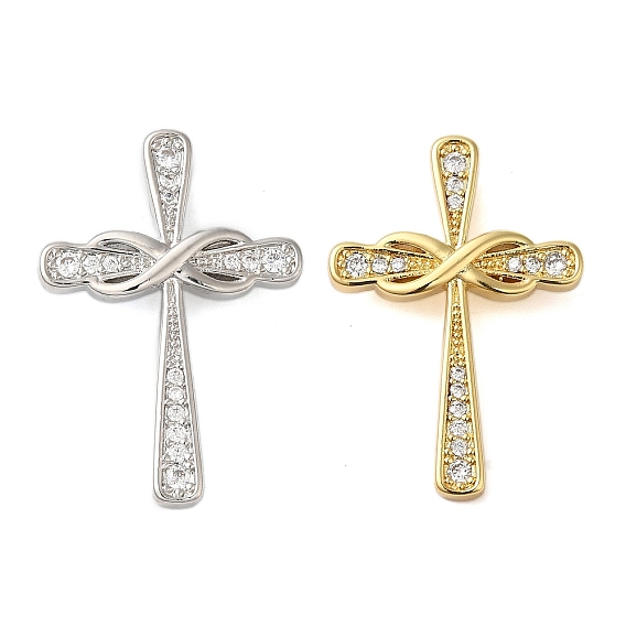 Подвески из латуни и прозрачного циркония с покрытием стойки, без кадмия и без свинца, долговечный, перекрестной