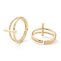 Brass Cuff Rings, Open Rings, Long-Lasting Plated, Bar
