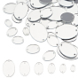 56Pcs 6 Style Acrylic Sew on Rhinestone, Acrylic Mirror, Two Holes, Garments Accessories, Oval