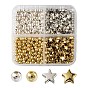 500 шт. 4 стиль железа и ccb и абс пластиковые прокладки бусины, круглый и звездный
