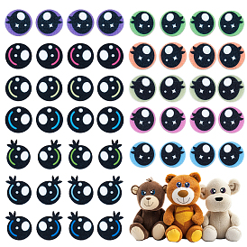 24 пары 12 стили самоклеящихся тканевых нашивок из фетра, глаз