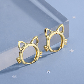 Cute Hollow Cat Ear Short Ear Clip for Women - Sweet and Charming Ear Accessories