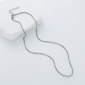 1.5MM 304 Stainless Steel Boston Link Chain Necklaces, Tarnish Free