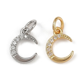 Латунные микро проложить кубического циркония подвески, без кадмия и без свинца, Луна прелести, с целью перехода в кольце