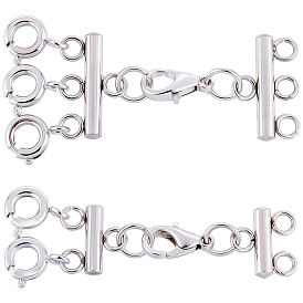 2 шт. 2 стили 304 удлинитель цепи из нержавеющей стали, с наслоенными застежками