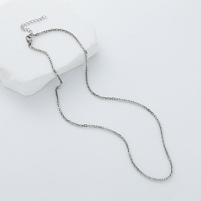 1.5MM 304 Stainless Steel Boston Link Chain Necklaces, Tarnish Free
