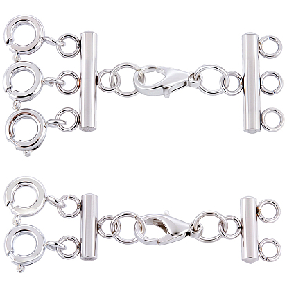 2 шт. 2 стили 304 удлинитель цепи из нержавеющей стали, с наслоенными застежками