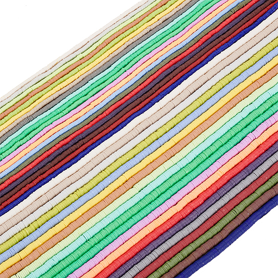 40 нить 40 стилус бусины из полимерной глины ручной работы, для поделок ювелирных изделий, Диск / плоские круглые, Heishi бусы