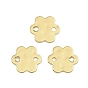 Brass Connector Charms, Flower Links, Rack Plating, Long-Lasting Plated, Cadmium Free & Lead Free