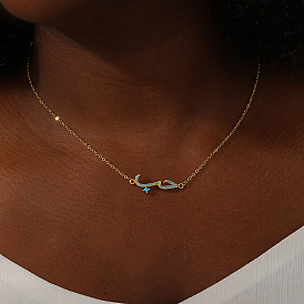 Элегантные латунные подвески с кубическим цирконием в арабском стиле с надписью «любовь» для подарка на день матери, золотые