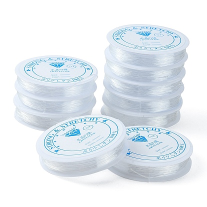 Прозрачная эластичная кристаллическая нить, шнур из эластичной нити, для изготовления украшений из бисера, круглые