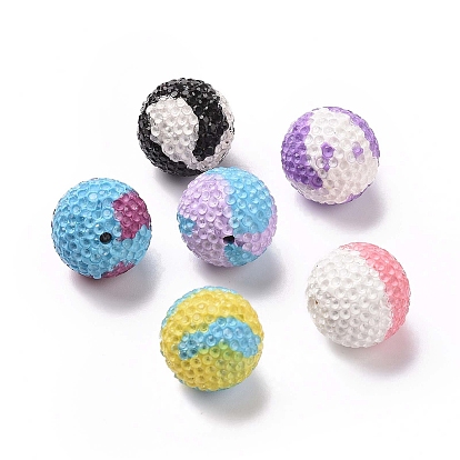 Polymer Clay Rhinestone Beads, Pave Disco Ball Beads, Round