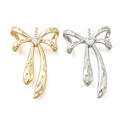 Латунные микро проложить кубического циркония подвески, бантом прелести