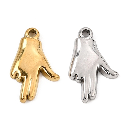 304 Stainless Steel Pendants, Gesture Charms