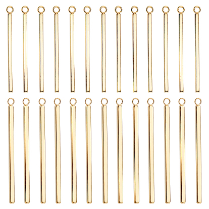 24Pcs 2 Styles 304 Stainless Steel Pendants, Bar