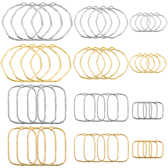 2 сумки 2 цвета цинковый сплав подвески, полая геометрическая форма
