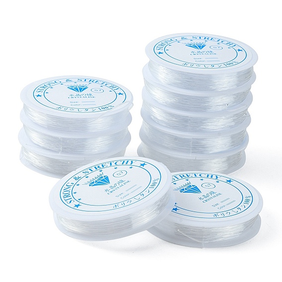 Прозрачная эластичная кристаллическая нить, шнур из эластичной нити, для изготовления украшений из бисера, круглые