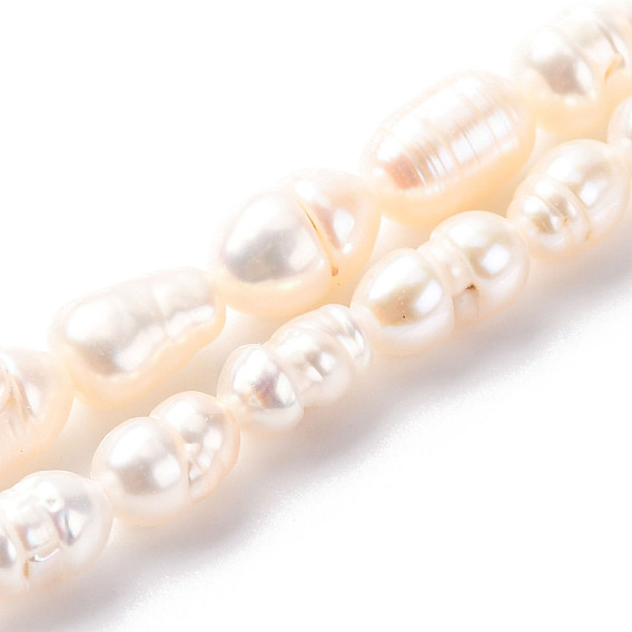 Нити из натурального культивированного пресноводного жемчуга, рис