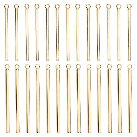 24Pcs 2 Styles 304 Stainless Steel Pendants, Bar