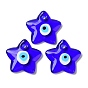 Handmade Evil Eye Lampwork Pendants, Star Charm