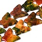 Natural Fire Crackle Agate Beads Strands, Butterfly, Dyed & Heated