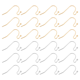 100 шт. 2 стиль 316 хирургические и 304 крючки для сережек из нержавеющей стали, ушная проволока пастушьего крючка