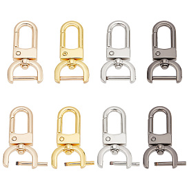6 шт. 3 цвета поворотные застежки-клешни из цинкового сплава, поворотный карабин-лобстер