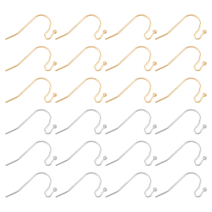 100 шт. 2 стиль 316 хирургические и 304 крючки для сережек из нержавеющей стали, ушная проволока пастушьего крючка