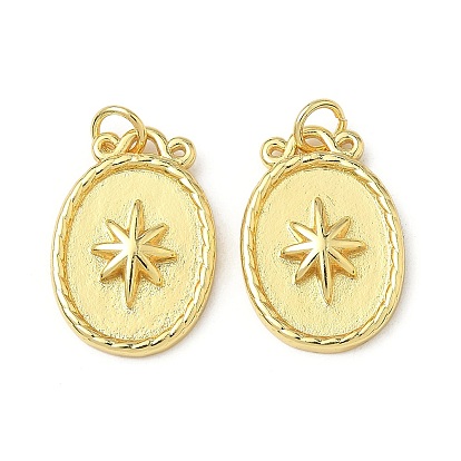 Латунные подвески, ионное покрытие (ip), овальные со звездой, долговечный, без свинца и без кадмия, с целью перехода в кольце