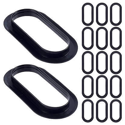 45шт. ручки для пластиковых пакетов, овальные