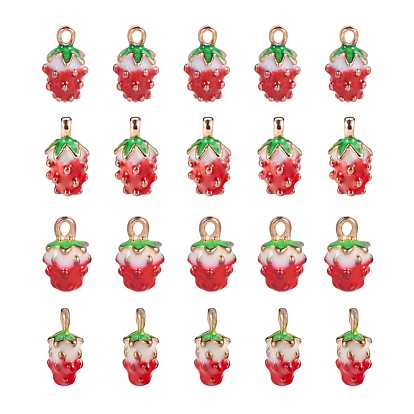 Charmes d'émail d'alliage, fraise