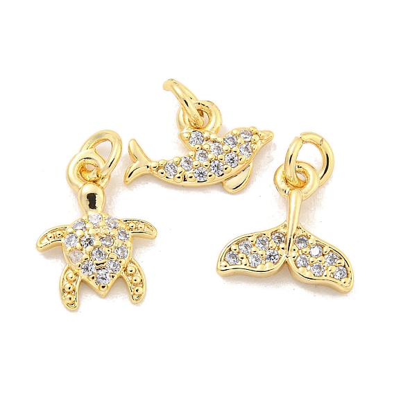 Латунные микропаве прозрачные кубические циркониевые подвески