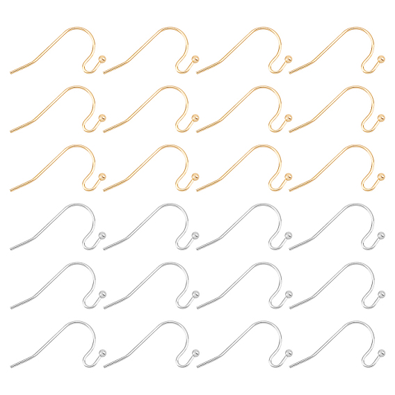 100 шт. 2 стиль 316 хирургические и 304 крючки для сережек из нержавеющей стали, ушная проволока пастушьего крючка