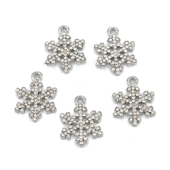 Pendentifs en alliage, platine, flocon de neige