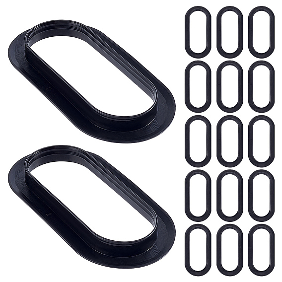 45шт. ручки для пластиковых пакетов, овальные