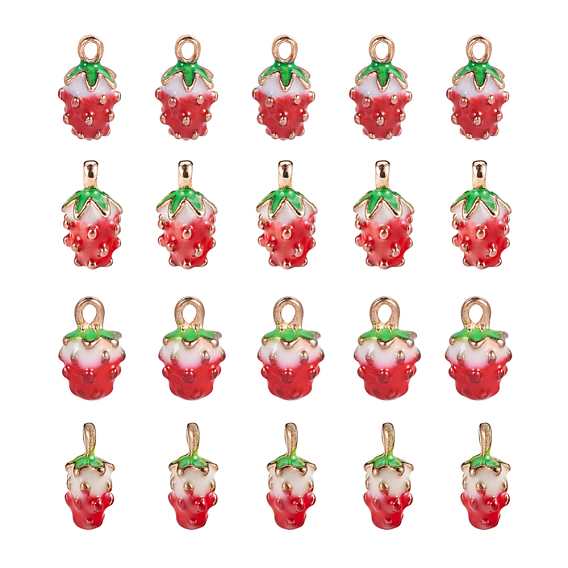 Charmes d'émail d'alliage, fraise