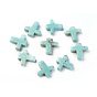 Natural Howlite Cabochons, Dyed, Cross