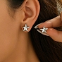304 серьги-гвоздики из нержавеющей стали для женщин, звезда