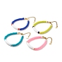 Bracelet fait main en perles heishi en pâte polymère, bracelet surf avec perles acryliques tube, bracelet à breloques étoile minuscule en laiton pour fille femme, or