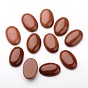 Synthetic Goldstone Oval Cabochons, Flat Back