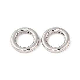 Smooth 304 Stainless Steel Spring Gate Rings, O Rings, Snap Clasps